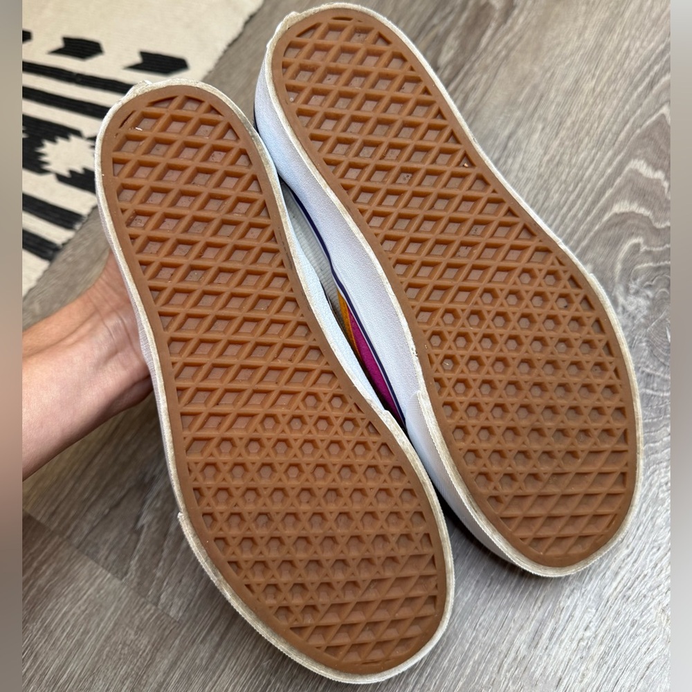 Vans Classic - Slip On Platform Mini Cord Shoes Pink Leather Suede - size 8 - Picture 6 of 10